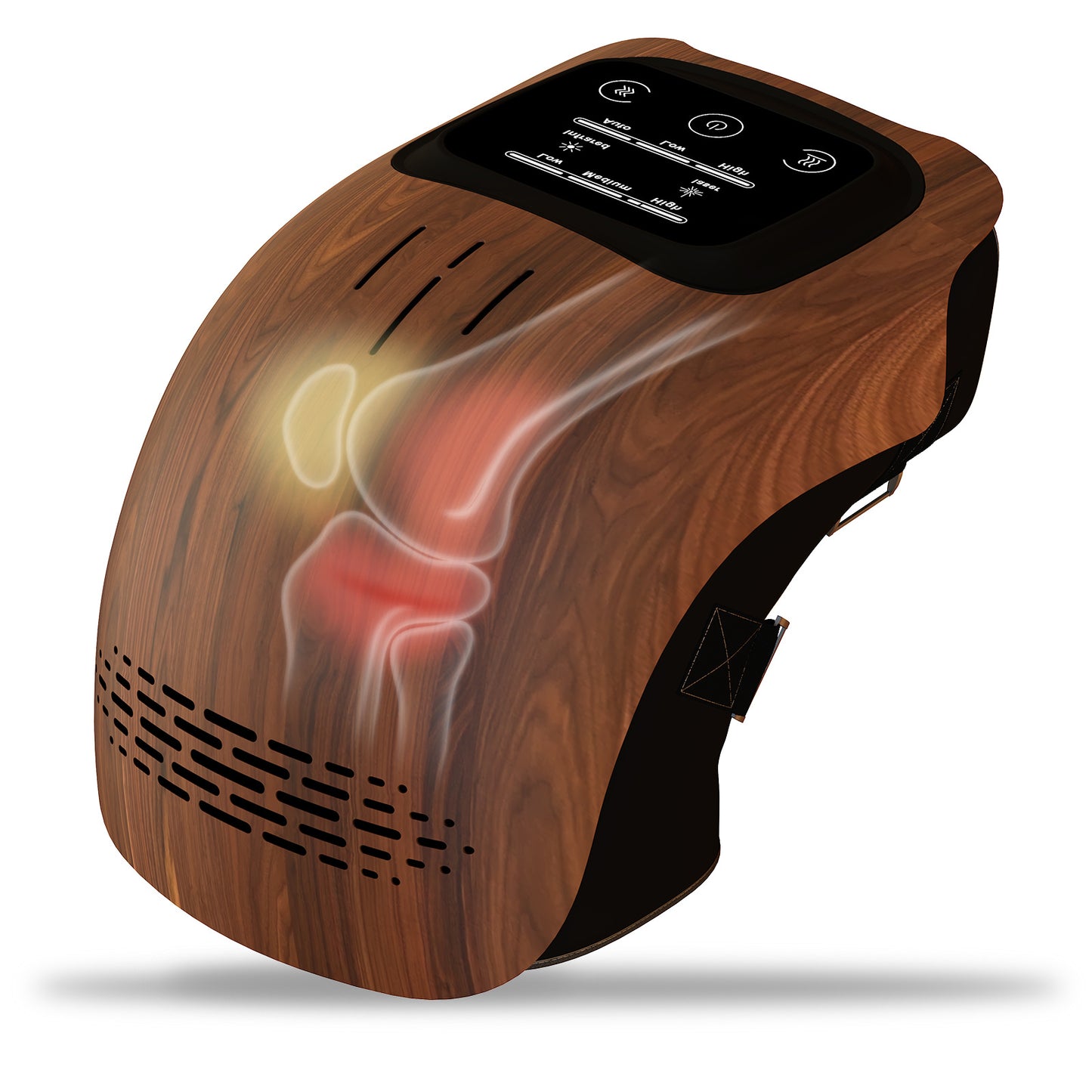 Cordless Knee Massager with LED Screen, Infrared Heat and Vibration Knee sPain Relief for Swelling Stiff Joints