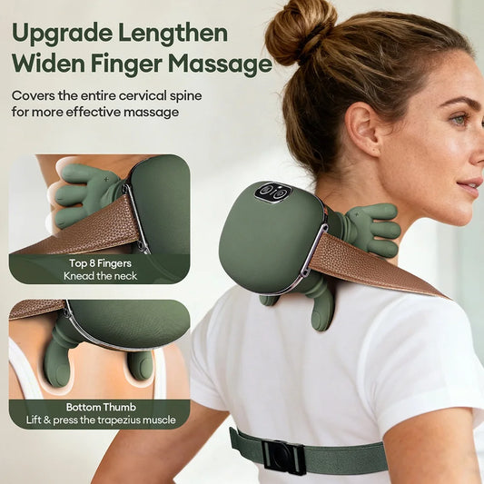 Masseur de cou et d'épaules intelligent GlowMotionFit™ 4D avec thermothérapie