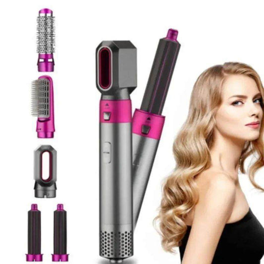 6 in 1 Professional Hot Air Styler & Blow Dryer Brush, Powerful Air Curling Wrap Styler