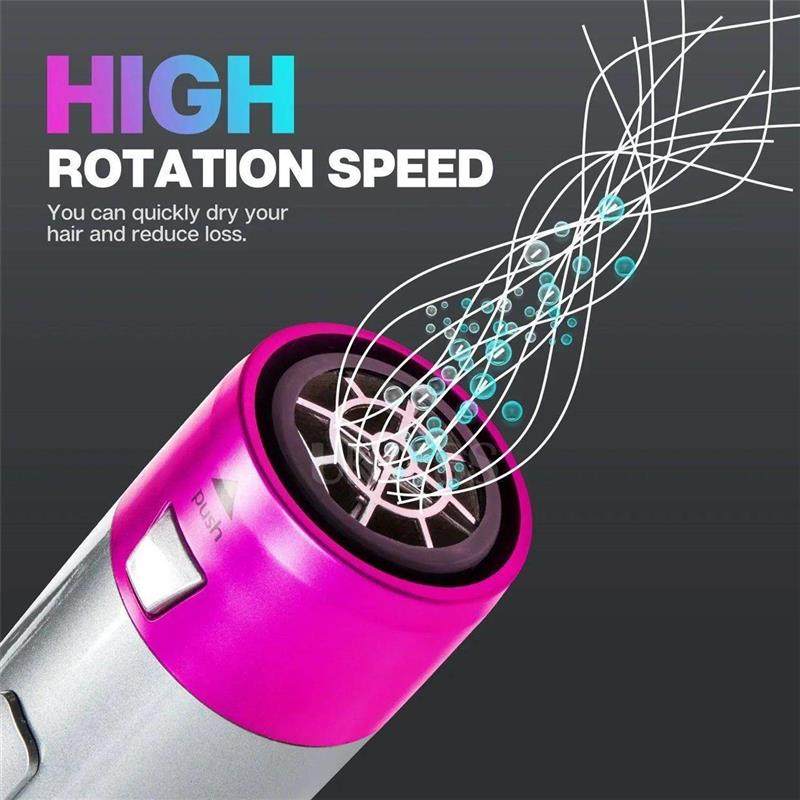 6 in 1 Professional Hot Air Styler & Blow Dryer Brush, Powerful Air Curling Wrap Styler
