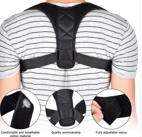 Adjustable Posture Corrector Back Support Brace – Shoulder & Spine Alignment Belt