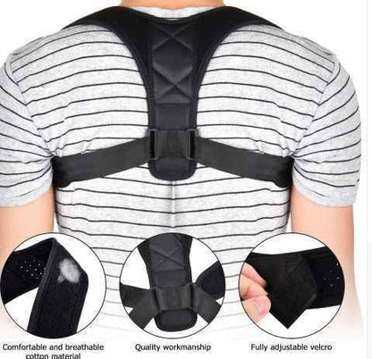 Adjustable Posture Corrector Back Support Brace – Shoulder & Spine Alignment Belt