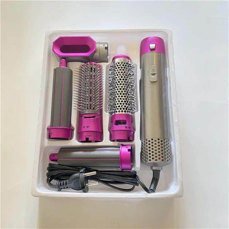 6 in 1 Professional Hot Air Styler & Blow Dryer Brush, Powerful Air Curling Wrap Styler