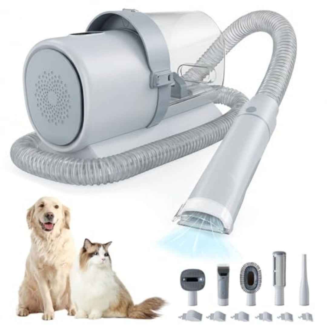 Professional Dog Grooming Clippers With 2.5L Cup, 3 Suction Modes, Cordless Clippers, 5 Groomer Tools, Low Noise Pet Hair Trimmer For