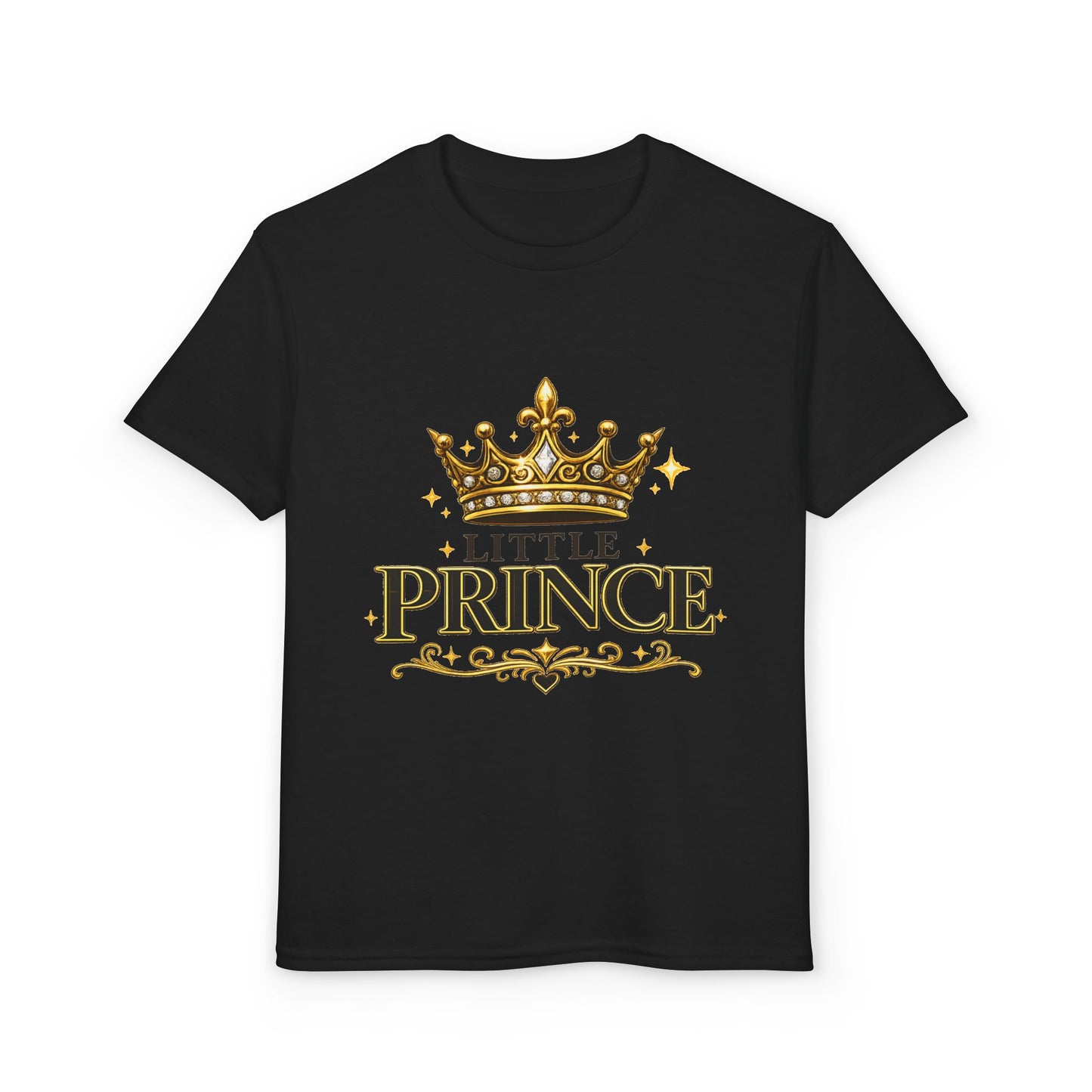 Little Prince Kids T-Shirt — Gold Crown Graphic Tee