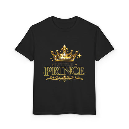 Little Prince Kids T-Shirt — Gold Crown Graphic Tee