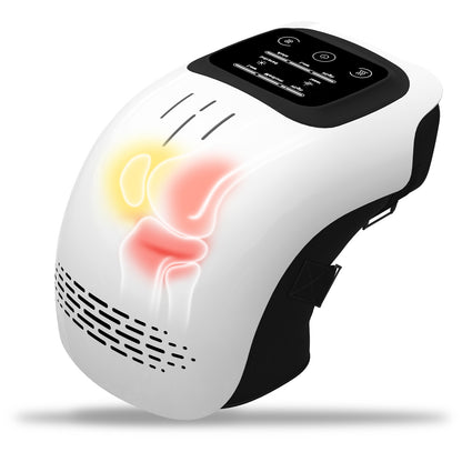 Cordless Knee Massager with LED Screen, Infrared Heat and Vibration Knee sPain Relief for Swelling Stiff Joints