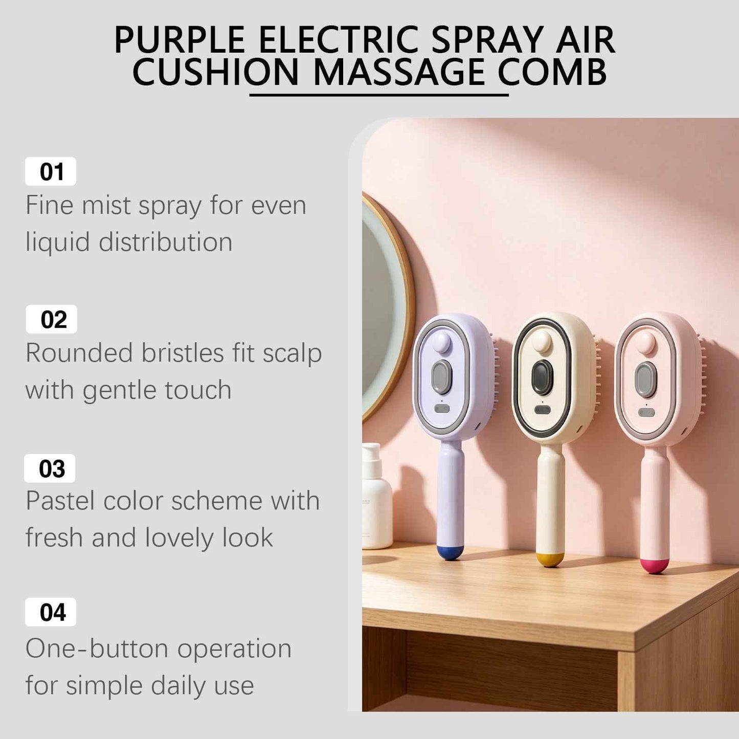 GlowMotion™ Smart Hair Growth Spray & Scalp Massage Brush