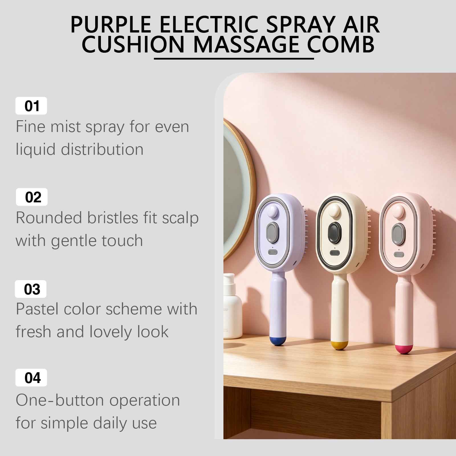 GlowMotion™ Smart Hair Growth Spray & Scalp Massage Brush