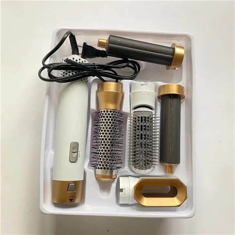 6 in 1 Professional Hot Air Styler & Blow Dryer Brush, Powerful Air Curling Wrap Styler