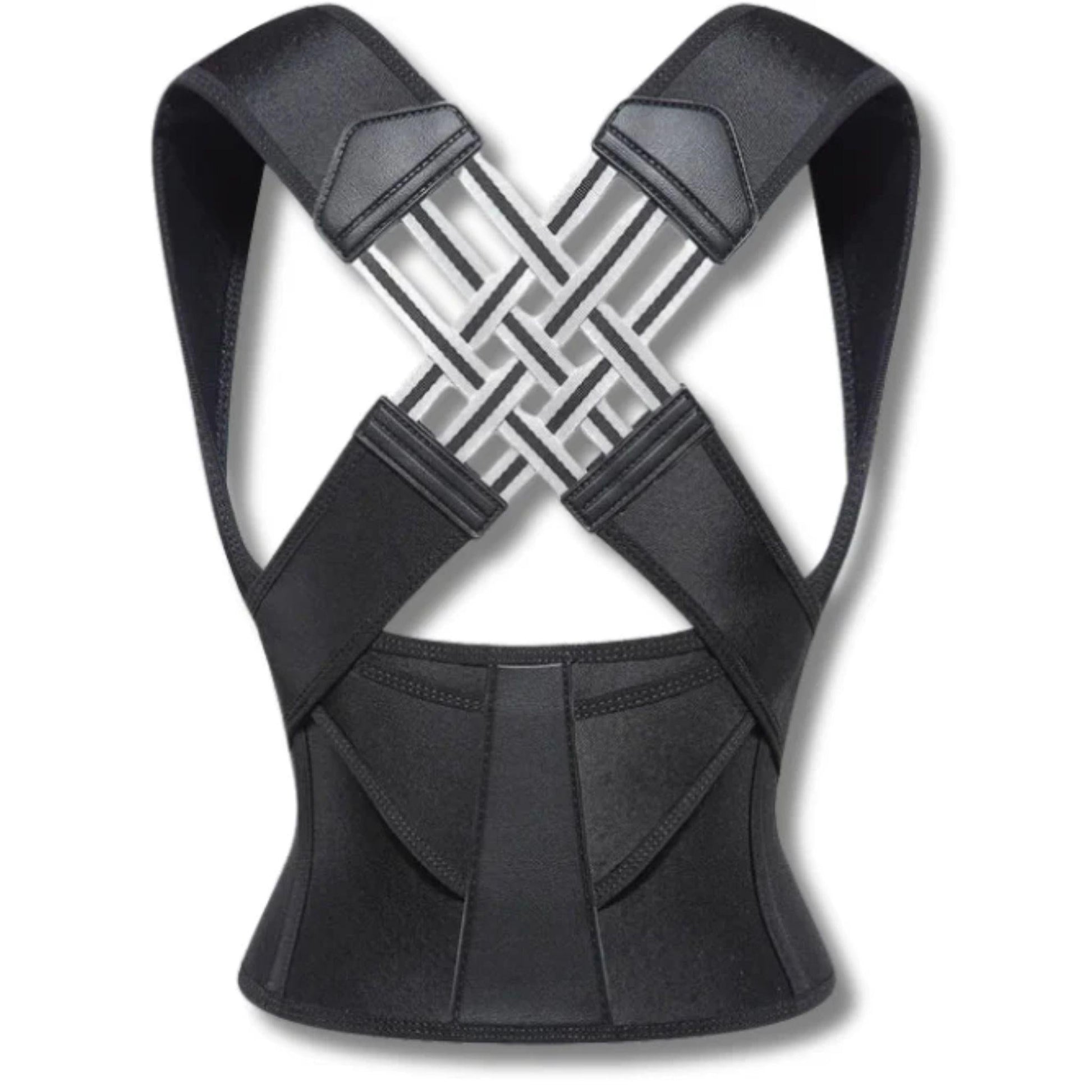 Black posture corrector on a white background