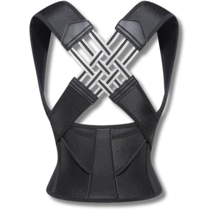 Black posture corrector on a white background