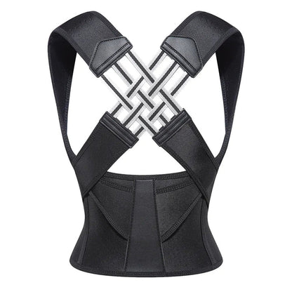 Black posture corrector on a white background