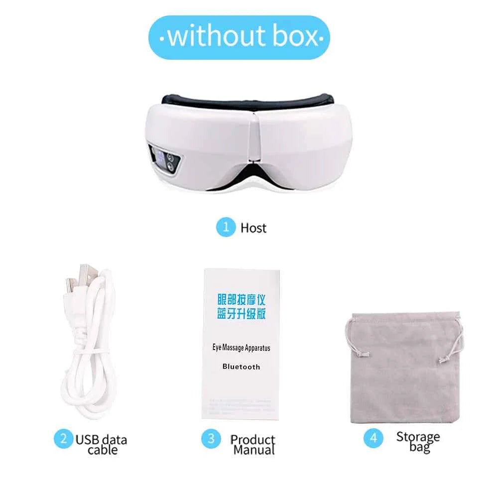 6D Smart Vibration Eye Massager Airbag Compress Eye Care Instrument Bluetooth Music Eye Massage Sleepping Mask Eye Relax Fatigue