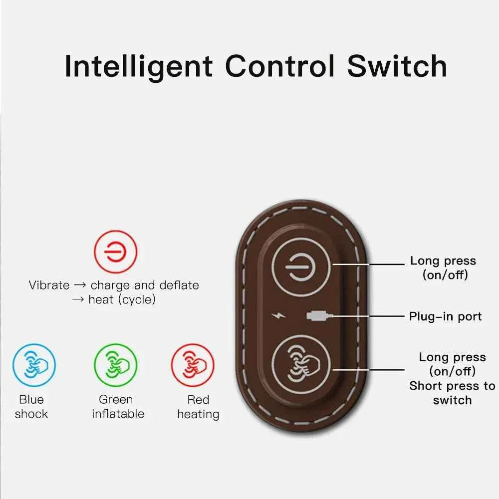 Electric Neck Massager Cervical Pillow Hot Compress Neck Stretch Heating Vibration Neck Shoulder Massage Pillow Back Traction