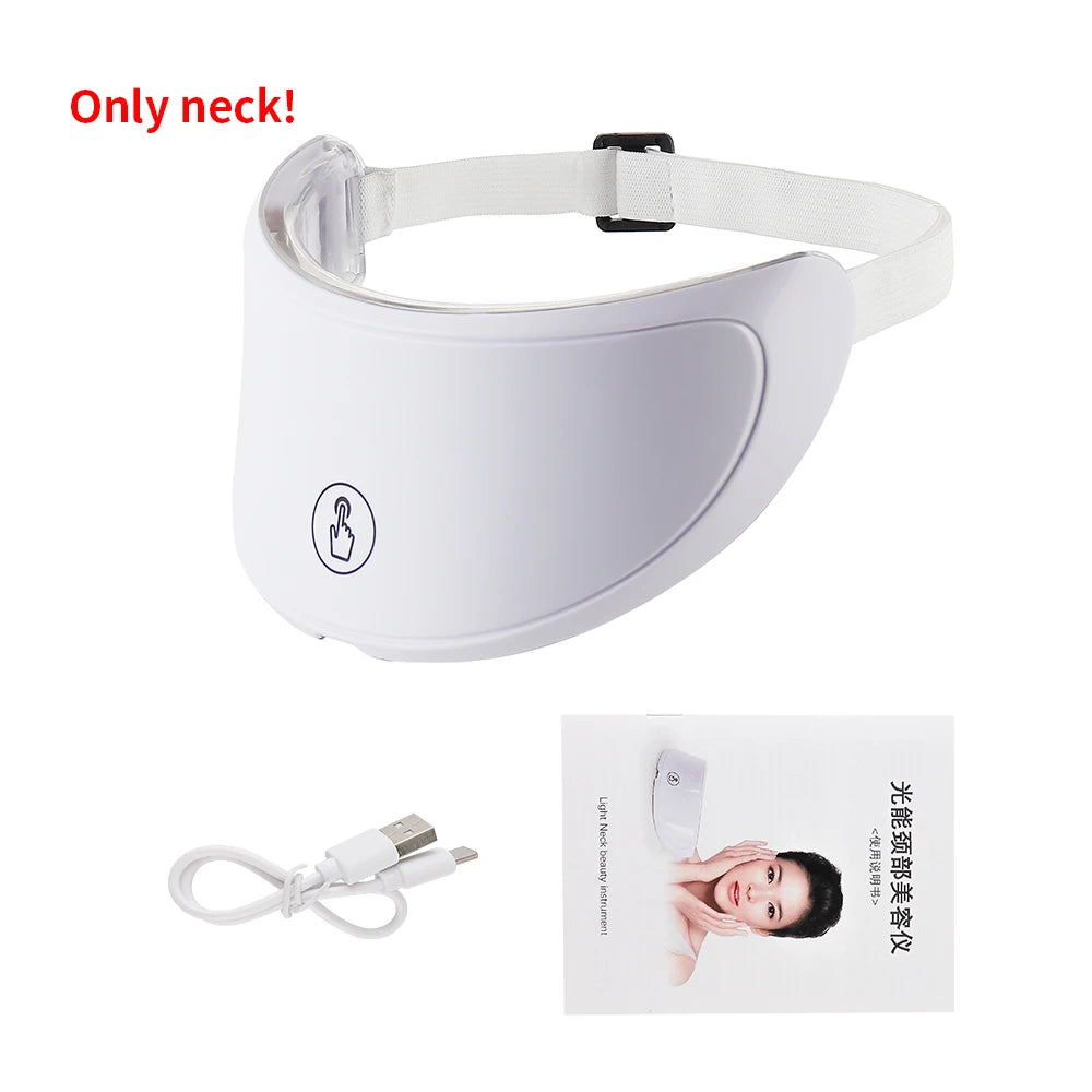 Wireless 7-Color LED Face & Neck Beauty Mask – Photon Therapy Skin Rejuvenation Device