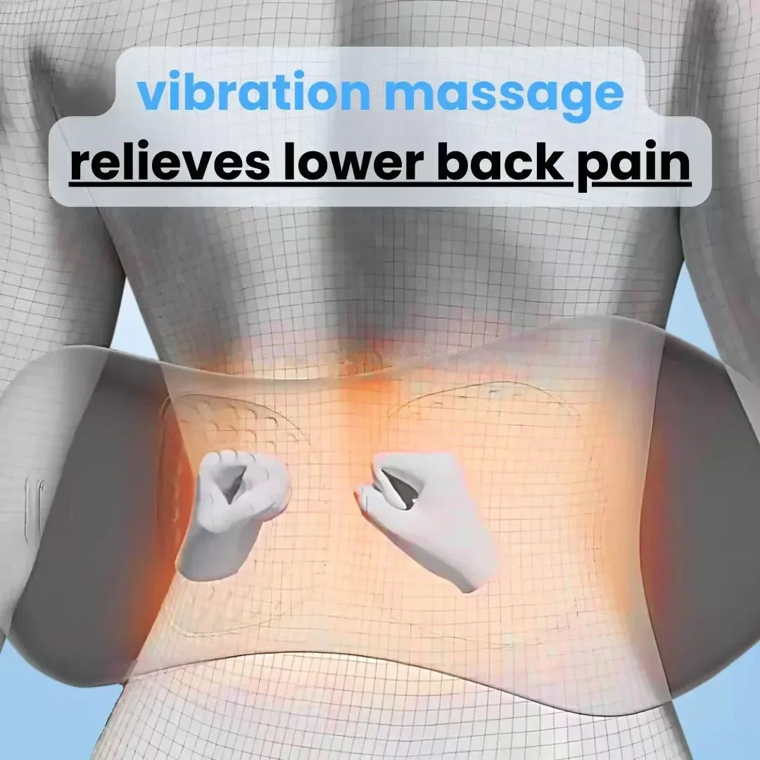 3-in-1 Back Massager for Pain Relief:  Heated Shiatsu Lumbar Pillow