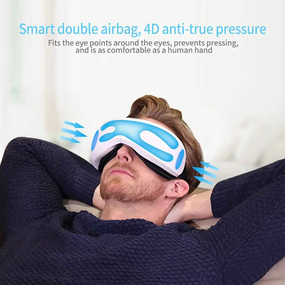 6D Smart Vibration Eye Massager Airbag Compress Eye Care Instrument Bluetooth Music Eye Massage Sleepping Mask Eye Relax Fatigue