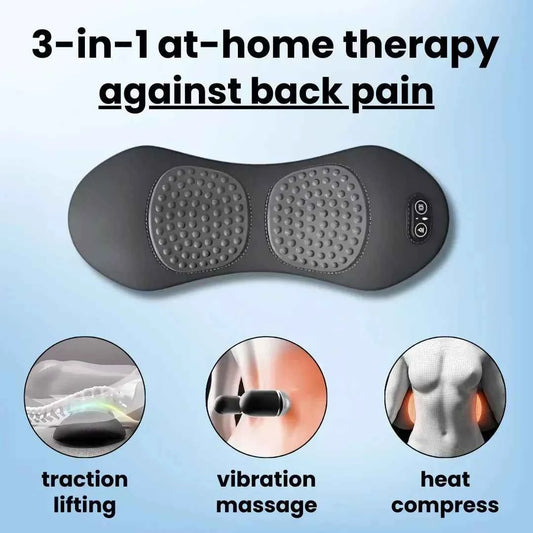 Multi-functional 3-in-1 Back Massager with Relief Bed Sleeping Shiatsu Deep Tissue Portable Shoulder Lower Back Pain Relief
