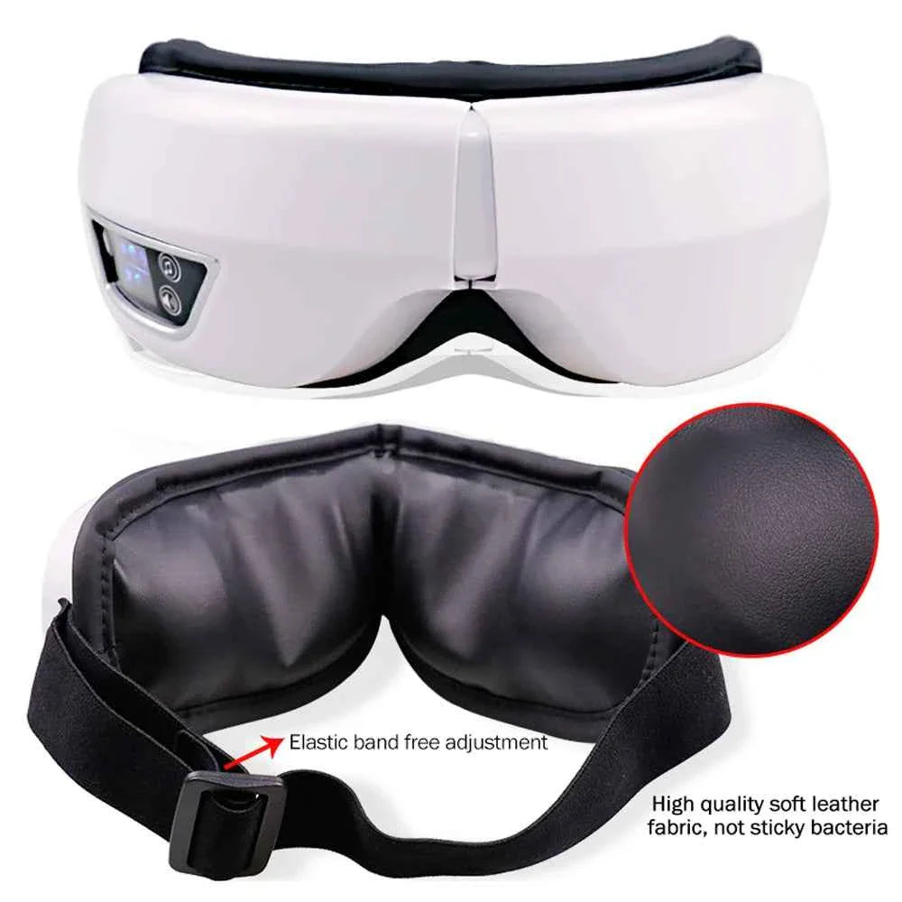 6D Smart Vibration Eye Massager Airbag Compress Eye Care Instrument Bluetooth Music Eye Massage Sleepping Mask Eye Relax Fatigue