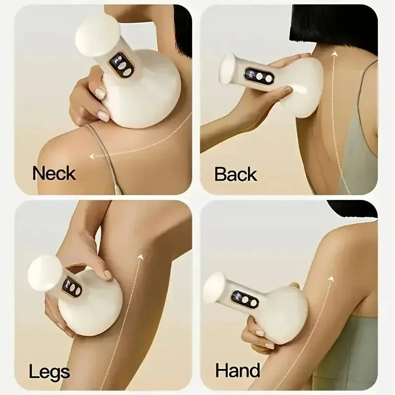 Electric Cupping Massager – 9-Level Adjustable Suction Heat & Light Therapy