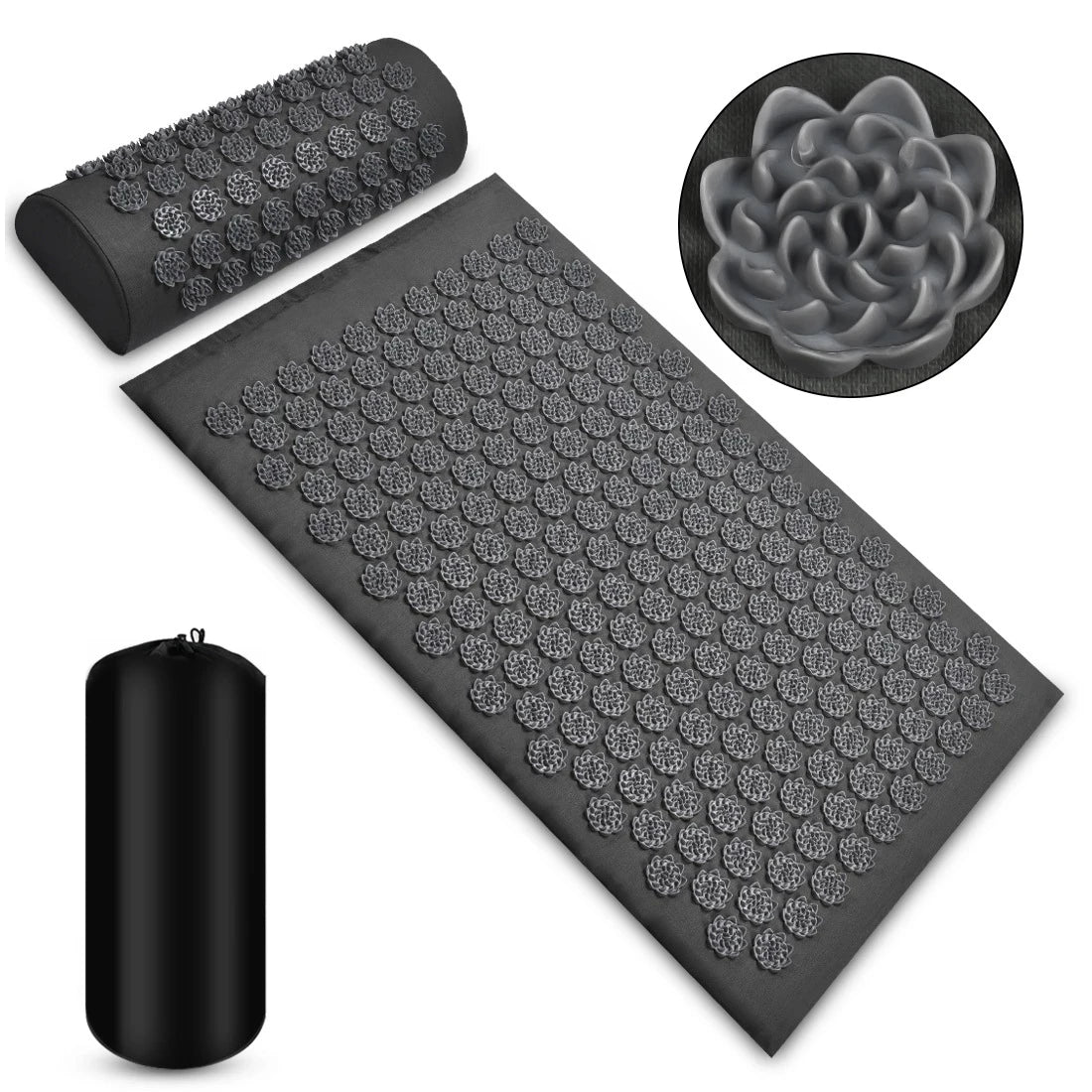 Acupressure Mat & Pillow Set – Spike Massage Pad for Full-Body Relaxation