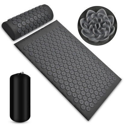 Acupressure Mat & Pillow Set – Spike Massage Pad for Full-Body Relaxation