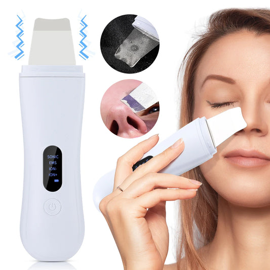 Ultrasonic Skin Scrubber – 4-in-1 Deep Cleansing & Lifting Device