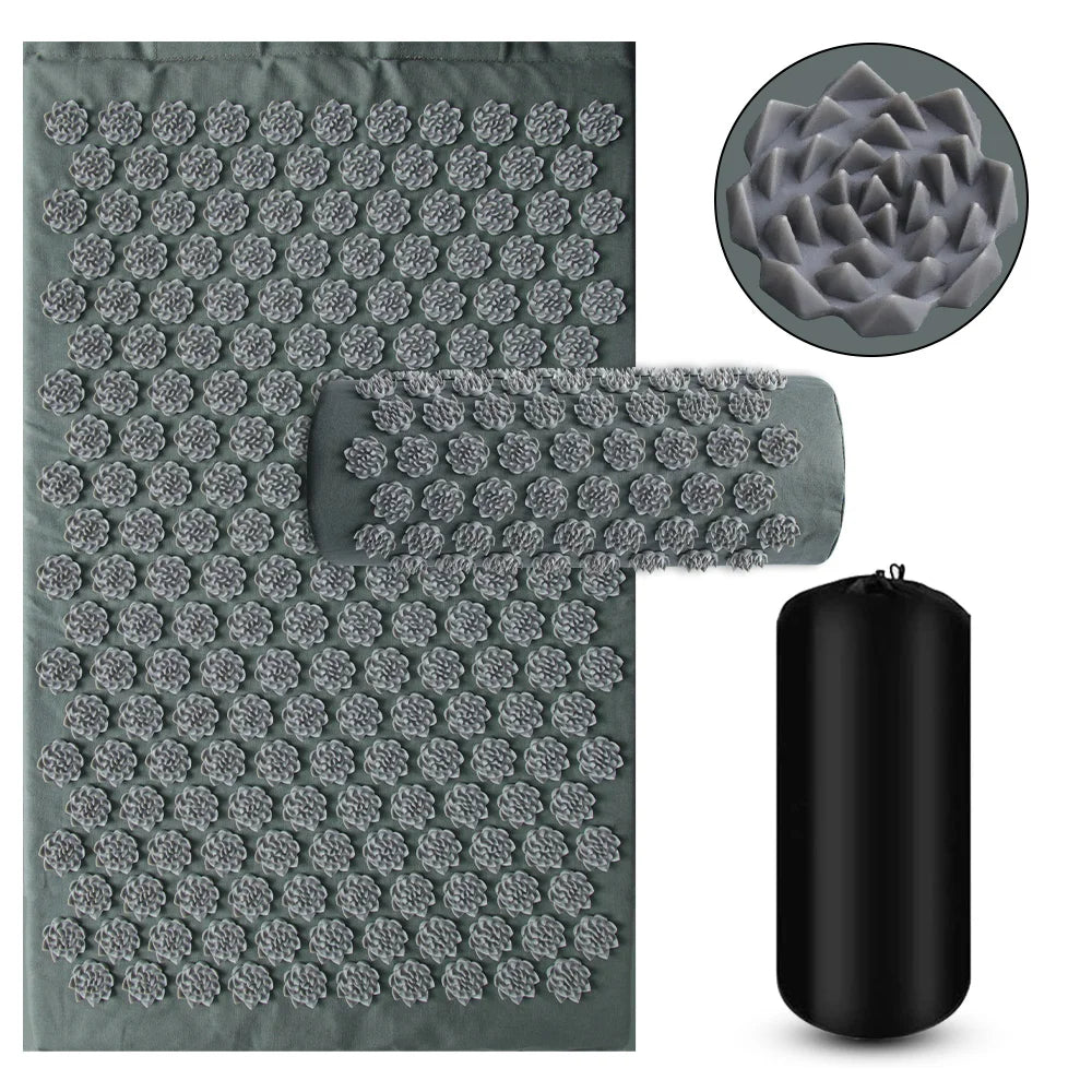 Acupressure Mat & Pillow Set – Spike Massage Pad for Full-Body Relaxation