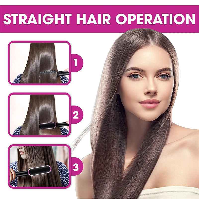 2 in 1 hair straightener curler Hot Comb