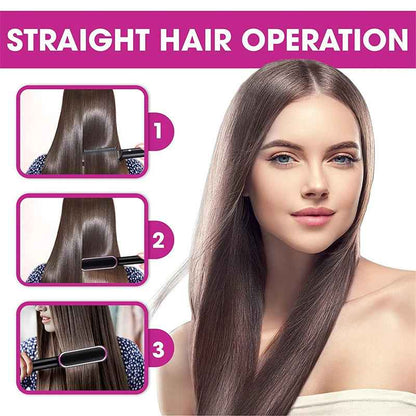 2 in 1 hair straightener curler Hot Comb