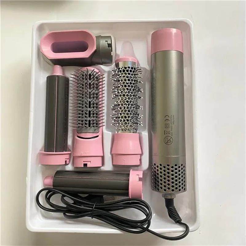 6 in 1 Professional Hot Air Styler & Blow Dryer Brush, Powerful Air Curling Wrap Styler