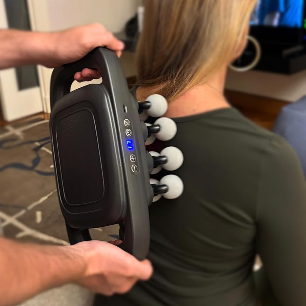 16 Massage Gun Ball Head Deep Tissue Massager – 6 Speed Handheld