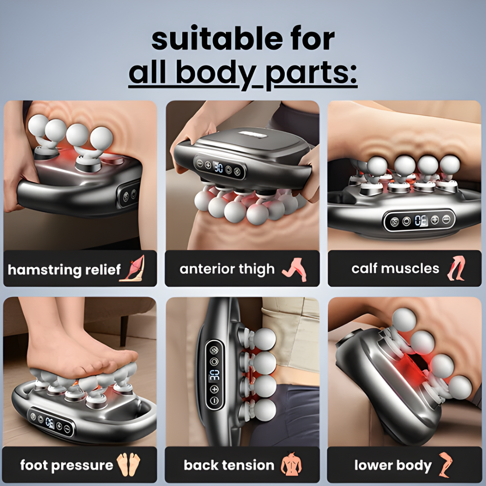 16 Massage Gun Ball Head Deep Tissue Massager – 6 Speed Handheld
