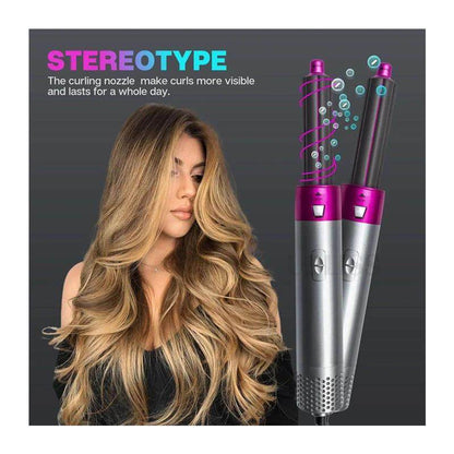 6 in 1 Professional Hot Air Styler & Blow Dryer Brush, Powerful Air Curling Wrap Styler