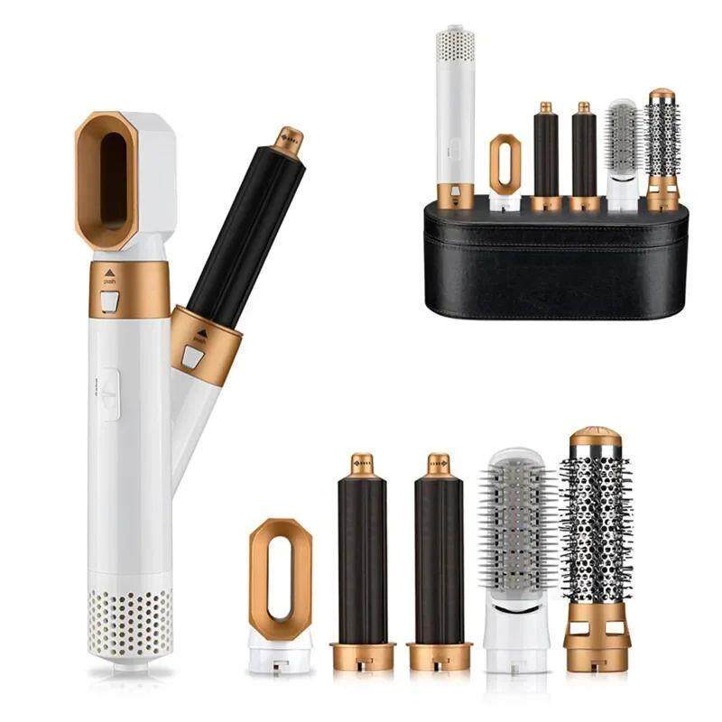 6 in 1 Professional Hot Air Styler & Blow Dryer Brush, Powerful Air Curling Wrap Styler